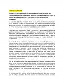 Diseño de la actividades estratégicas para el desarrollo del proceso de enseñanza aprendizaje