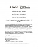 Materia: gestión empresarial y profesional para el diseño