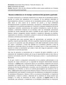 Resumen critico de dos artículos científicos sobre nuevas evidencias en el manejo nutricional del paciente quemado