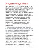 Proyecto: “Playa limpia”