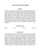 Para que se unen los atomos ¿PARA QUÉ SE UNEN LOS ÁTOMOS?