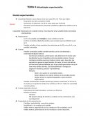 Metodologías experimentales Diseños experimentales