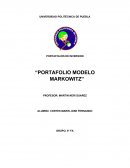 PORTAFOLIOS DE INVERSION “PORTAFOLIO MODELO MARKOWITZ”