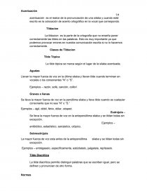 Acentuación. Normas y ejemplos. Página 1