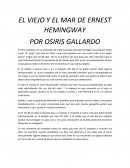 UNA GRAN RESEÑA SOBRE EL VIEJO Y EL MAR DE ERNEST HEMINGWAY