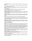 ¿Qué es MRP? (Material Requirement Planning)