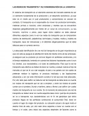 LAS REDES DE TRANSPORTE Y SU CONSIDERACIÓN EN LA LOGISTICA