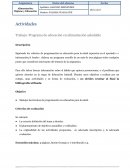 Como se da el Trabajo: Programa de educación en alimentación saludable