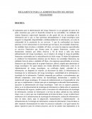 REGLAMENTO PARA LA ADMINISTRACIÒN DEL RIESGO FINANCIERO