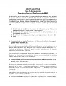 COMITÉ EJECUTIVO Acta de Conclusiones