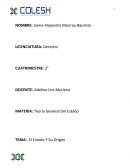 TEMA: El Estado Y Su Origen