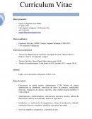 Curriculum Vitae Técnico de Mantenimiento Facilities, encargado de turno USM de México