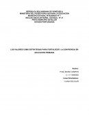 LOS VALORES COMO ESTRATEGIAS PARA FORTALECER LA CONVIVENCIA EN EDUCACION PRIMARIA