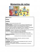Momentos de rutina planificacion