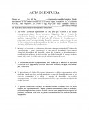 Acta entrega de local