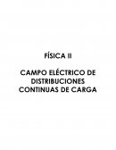 EJEMPKIO DE CAMPO ELÉCTRICO DE DISTRIBUCIONES CONTINUAS DE CARGA
