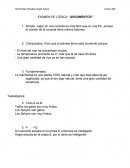EXAMEN DE LÓGICA: “ARGUMENTOS”