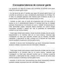 Conocer Personas - Conceptos