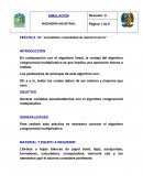 PRÁCTICA 10: “ALGORITMO CONGRUENCIAL MULTIPLICATIVO”