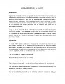 MODELO DE SERVICIO AL CLIENTE Introducción