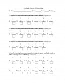 Prueba de Semestral Matemática