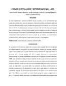 CURVAS DE TITULACIÒN Y DETERMINACIÒN DE LA Pk