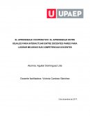 TutEL APRENDIZAJE COOPERATIVO: EL APRENDIZAJE ENTRE IGUALES PARA INTERACTUAR ENTRE DOCENTES PARES PARA LOGRAR MEJORAR SUS COMPETENCIAS DOCENTES
