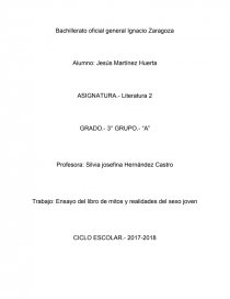Ensayo del libro de mitos y realidades del sexo joven. Página 1