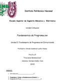 Unidad 2: Fundamento de Programacion Estructurada Practica 5 "Funciones Matematicas"