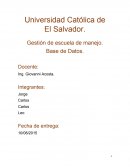 Gestión de escuela de manejo.