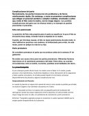 Informe materno Complicaciones del parto