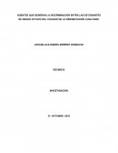 Agentes que generan la discriminación entre las estudiantes