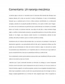 Comentario: LA naranja mecánica