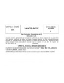 DIVIDIDO EN 5 ACCIONES DE UNA SOLA CLASE Y DIEZ MIL DOLARES DE VALOR NOMINAL CADA UNA.