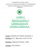 MOTIVACIÓN Y LIDERAZGO EN CONSULTORA S.A