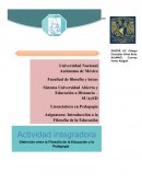 Valoración critica La pedagogía filosofía de la educación se relacionan debido a que son estudiadas bajo el nombre de las ciencias de la educación