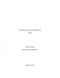 Investigacion SERVICIO NACIONAL DE APRENDIZAJE. Página 1