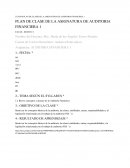 PLAN DE CLASE DE LA ASIGNATURA DE AUDITORIA FINANCIERA 1
