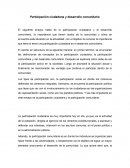 Participación ciudadana y desarrollo comunitario