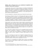 Informe sobre el Proyecto de Ley que moderniza la legislación sobre transporte remunerado de pasajeros.