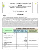 ANALISIS DEL DESEMPEÑO ACADEMICO Y DE CONVIVENCIA DEL GRUPO