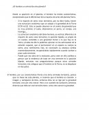 Como se da ¿El hombre un animal de otro planeta?