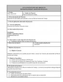 Información principal y autorización del proyecto