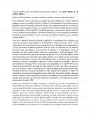 Ficha de análisis hacia una definición de políticas públicas: La acción pública v/s la política pública