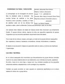 DIVERSIDAD CULTURAL Y EDUCACIÓN