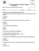 Prueba de Diagnóstico de Historia y Geografía