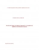 Derecho del Trabajo: Necesidad de Adaptación Vs. Necesidad de un Equilibrio en las Relaciones Laborales