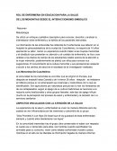 ROL DE ENFERMERIA EN EDUCACION PARA LA SALUD