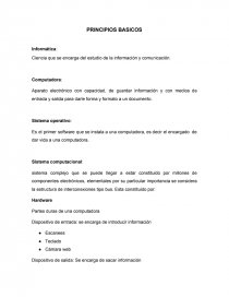 PRINCIPIOS BASICOS Informática. Página 1
