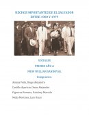 HECHOS IMPORTANTES DE EL SALVADOR ENTRE 1900 Y 1979